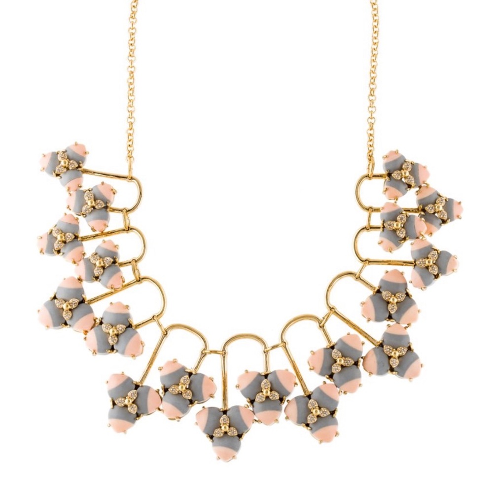 ♦️sold♦️Lele sadoughi orchid stone necklace $780